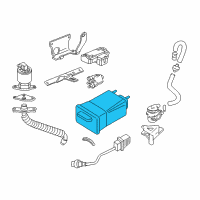 OEM 2003 Chevrolet Astro Canister Asm, Evap Emission Diagram - 17113683