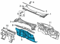 OEM Honda Civic DASHBOARD (LOWER) Diagram - 61500-T20-305ZZ