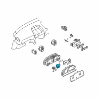 OEM 2001 Nissan Sentra Speedometer Assembly Diagram - 24820-4M860