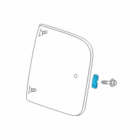 OEM 2004 Dodge Dakota Latch-Body Side Glass Diagram - 55362014AA