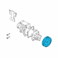 OEM 2015 Hyundai Santa Fe Sport Pulley-Water Pump Diagram - 25129-2G500