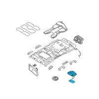 OEM 2007 Hyundai Entourage Room Lamp Assembly Diagram - 92870-4D070-TW