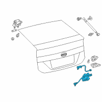 OEM Toyota Prius Lock Assembly Diagram - 69350-47031