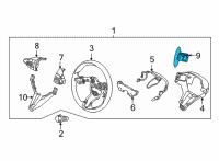 OEM 2021 Hyundai Elantra Switch Assembly-Paddle Shift, LH Diagram - 96770-AA000-LM5