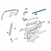 OEM 2017 Lexus GS450h WEATHERSTRIP, Rear Door Diagram - 68173-30202