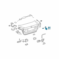 OEM 2012 Lexus LS460 Luggage Compartment Lock Cylinder & Key Set Diagram - 69055-50160