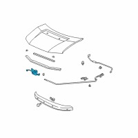 OEM 2005 Honda Element Lock Assembly, Hood Diagram - 74120-SCV-505