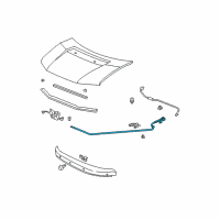 OEM 2010 Honda Element Wire Assembly, Hood Diagram - 74130-SCV-A01