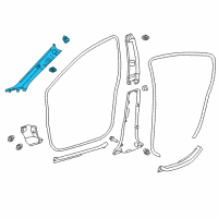 OEM 2016 Toyota Prius C GARNISH, Front Pillar Diagram - 62211-52301-B0