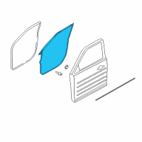 OEM 2016 Ford Flex Door Weatherstrip Diagram - 8A8Z-7420531-B