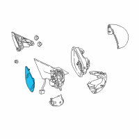 OEM 2022 Honda Accord Mirror Sub-Assembly, Driver Side (Flat) (Heated) Diagram - 76253-TVA-A21