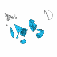 OEM 2022 Honda Accord Set Driver Side, Mirror Assembly Diagram - 76258-TVA-A02