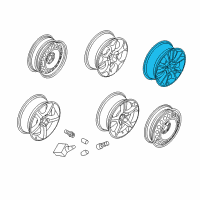 OEM 2008 Saturn Astra Wheel Rim, 17X7 Diagram - 13288965