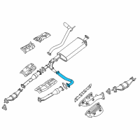 OEM Nissan Exhaust Tube Assembly, Center Diagram - 20030-9BK0A