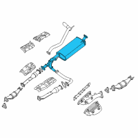 OEM 2011 Nissan Pathfinder Exhaust, Main Muffler Assembly Diagram - 20100-ZL00A