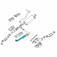 OEM 2011 Nissan Pathfinder Front Exhaust Tube Assembly Diagram - 20020-ZE50B