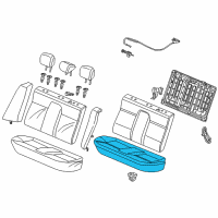 OEM 2012 Honda Civic Pad, RR. Seat Cushion Diagram - 82137-TR0-A01