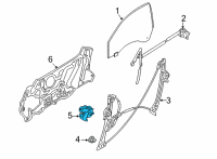 OEM 2021 BMW 430i xDrive DRIVE FOR WINDOW LIFTER, FRO Diagram - 61-35-9-854-229