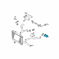 OEM 1998 Toyota Camry Water Outlet Diagram - 16331-74220
