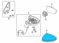 OEM Nissan Rogue COVER-MIRROR BODY, RH Diagram - 96373-6RR0A