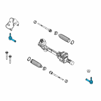 OEM 2013 Lincoln MKS Outer Tie Rod Diagram - 9G1Z-3A130-A