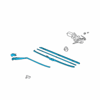 OEM 2005 Acura MDX Arm & Blade, Rear Windshield Wiper Diagram - 76740-S3V-A04