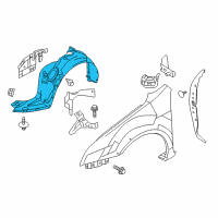 OEM Lincoln MKZ Fender Liner Diagram - AH6Z-16103-A