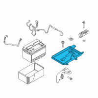 OEM Lincoln Battery Tray Diagram - 7H6Z-10732-A