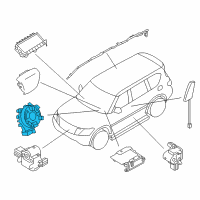 OEM 2015 Infiniti QX80 Steering Air Bag Wire Assembly Diagram - B5554-1LL9A