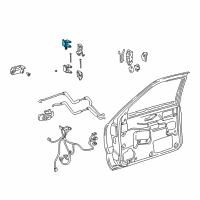 OEM 1995 GMC Jimmy Hinge Kit, Rear Side Door Upper (Body Side) - RH Diagram - 12477884