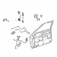 OEM 2000 Chevrolet Blazer Hinge Kit-Rear Side Door Lower Body Side Diagram - 15981566