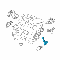 OEM Chevrolet Cruze Transmission Mount Bracket Diagram - 13389379