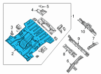 OEM Jeep Wagoneer Floor Pan Diagram - 68425115AC