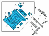 OEM Jeep Wagoneer PAN-REAR FLOOR Diagram - 68425104AC