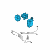 OEM 2007 Dodge Ram 1500 Power Steering Pump Diagram - 52013972AD