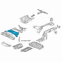 OEM 2012 Honda CR-Z Floor, FR. Middle Diagram - 65531-TM8-A00ZZ