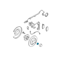 OEM 2000 Nissan Sentra Nut Lock-Rear Wheel Bearing Diagram - 43262-4M400