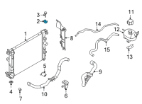 OEM 2022 Nissan Versa Mounting-Rubber, Radiator Upper Diagram - 21506-00Q0A