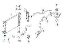 OEM 2021 Nissan Sentra Mounting-Rubber, Radiator Upper Diagram - 21506-00Q0B