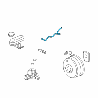 OEM 2009 Saturn Vue Hose, Power Brake Booster Vacuum Diagram - 25902591