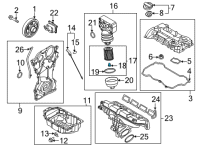 OEM 2022 Hyundai Santa Fe Plug Assembly-Drain Diagram - 26332-2J000