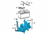 OEM 2020 Chevrolet Silverado 2500 HD Battery Tray Diagram - 84610685