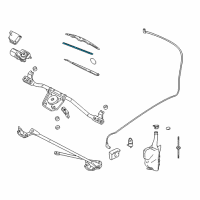 OEM Chevrolet Malibu Wiper, Windshield Diagram - 22155307