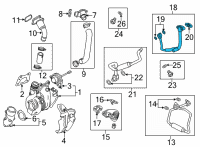 OEM Cadillac CTS Water Feed Tube Diagram - 12667301