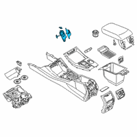 OEM 2022 BMW 540i Repair Kit For Gear Selector Switch Cover Diagram - 61-31-6-817-622
