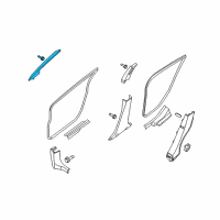 OEM 2008 Nissan Sentra Garnish Assy-Front Pillar, RH Diagram - 76911-ET000