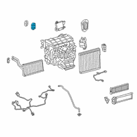 OEM 2022 Toyota Venza Heater Core Grommet Diagram - 87128-33020