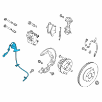 OEM 2013 Lincoln MKZ Front Speed Sensor Diagram - JG9Z-2C204-A