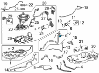 OEM 2016 Toyota 4Runner Filler Pipe Holder Diagram - 77745-0E010