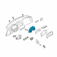 OEM 2003 Infiniti FX45 Instrument Cluster Speedometer Assembly Diagram - 24820-CG060